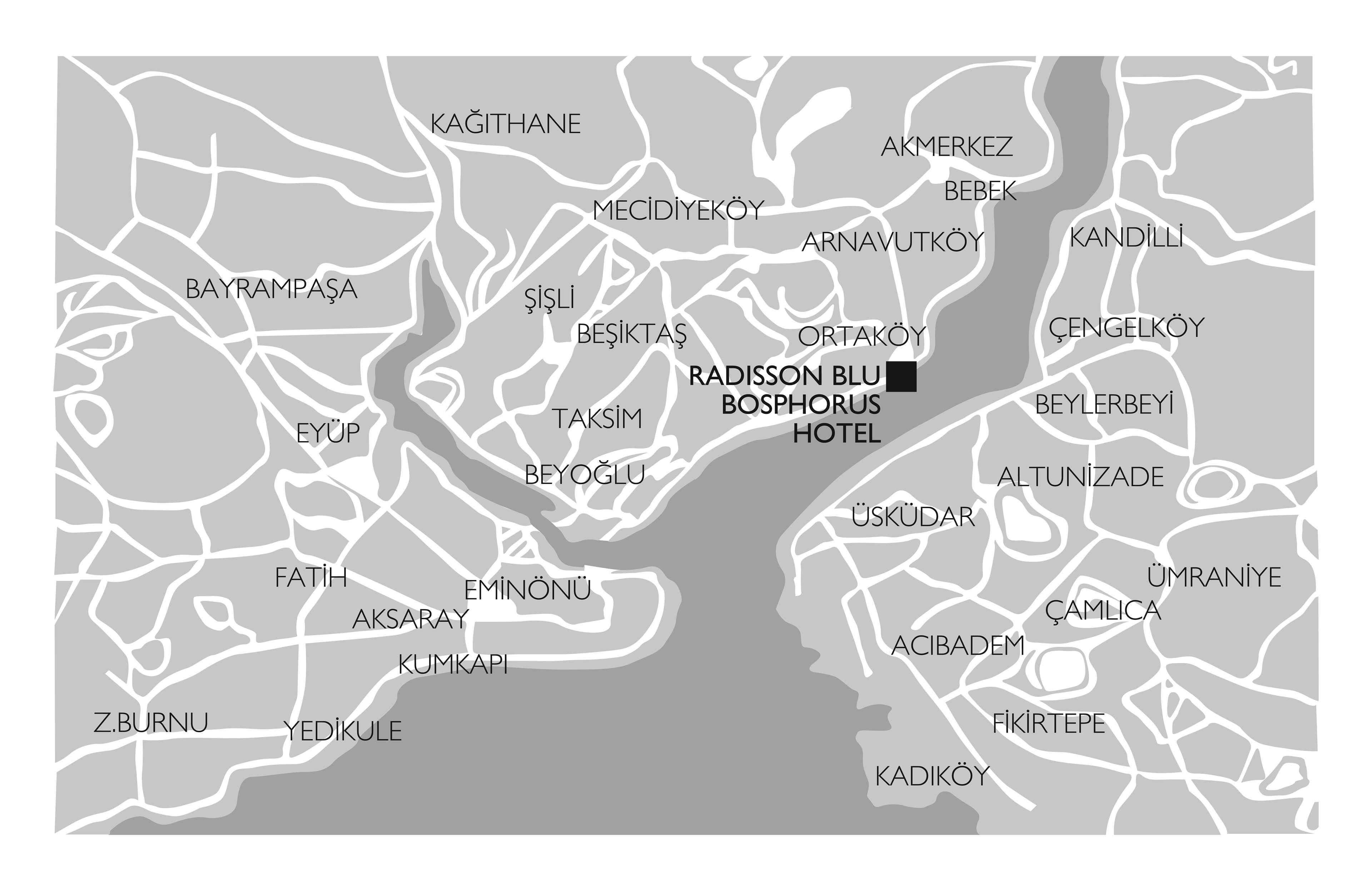 Radisson Blu Bosphorus Hotel Istanbul Ngoại thất bức ảnh Location of the hotel